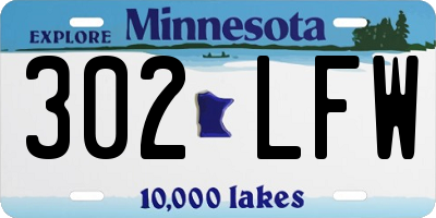 MN license plate 302LFW