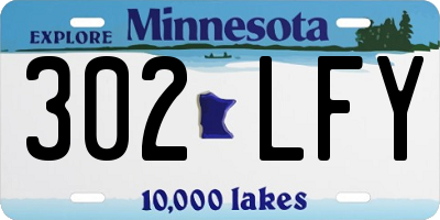 MN license plate 302LFY