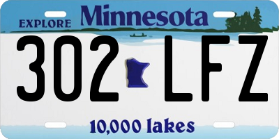 MN license plate 302LFZ