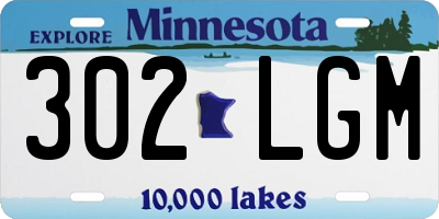 MN license plate 302LGM