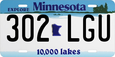 MN license plate 302LGU