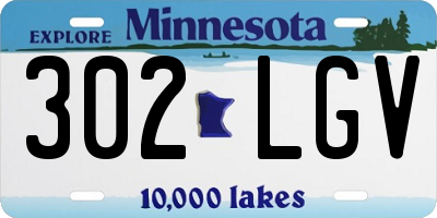 MN license plate 302LGV