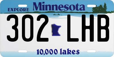 MN license plate 302LHB