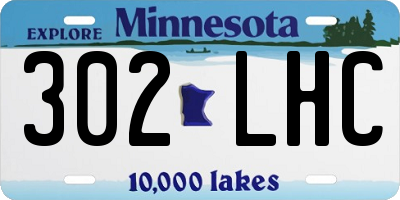 MN license plate 302LHC