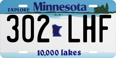 MN license plate 302LHF