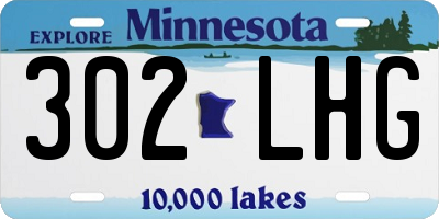MN license plate 302LHG