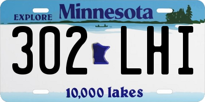 MN license plate 302LHI