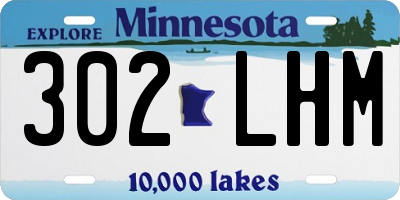 MN license plate 302LHM