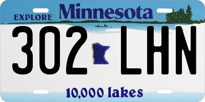 MN license plate 302LHN