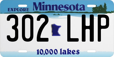MN license plate 302LHP