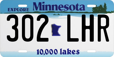 MN license plate 302LHR