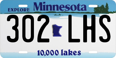 MN license plate 302LHS