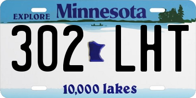 MN license plate 302LHT