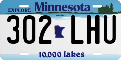 MN license plate 302LHU