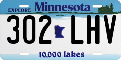 MN license plate 302LHV