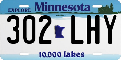 MN license plate 302LHY