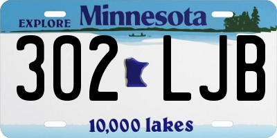 MN license plate 302LJB