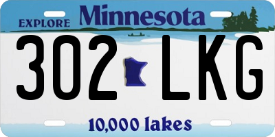 MN license plate 302LKG