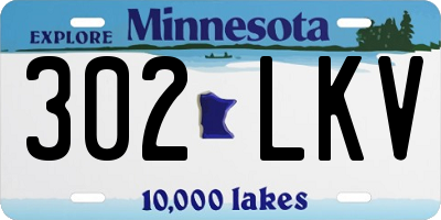 MN license plate 302LKV