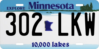 MN license plate 302LKW