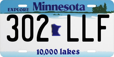 MN license plate 302LLF