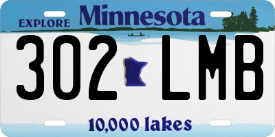 MN license plate 302LMB