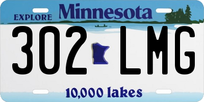 MN license plate 302LMG