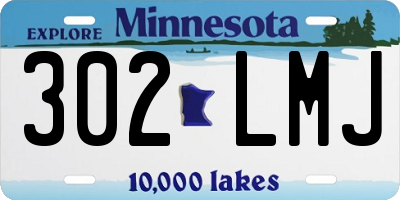 MN license plate 302LMJ