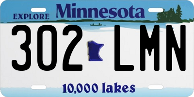 MN license plate 302LMN