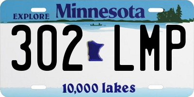 MN license plate 302LMP