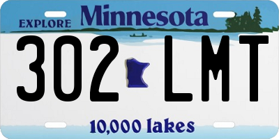 MN license plate 302LMT