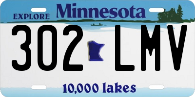 MN license plate 302LMV