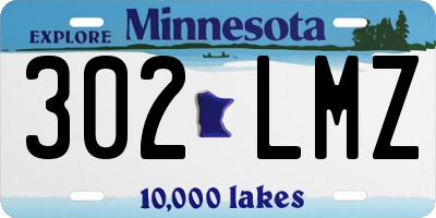 MN license plate 302LMZ