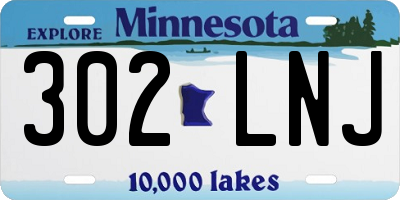 MN license plate 302LNJ