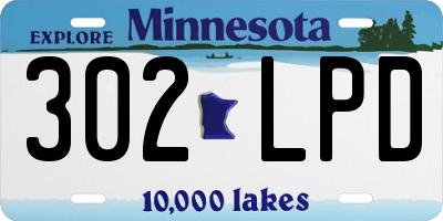 MN license plate 302LPD