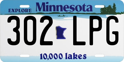 MN license plate 302LPG