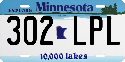 MN license plate 302LPL