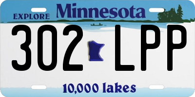 MN license plate 302LPP