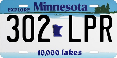 MN license plate 302LPR