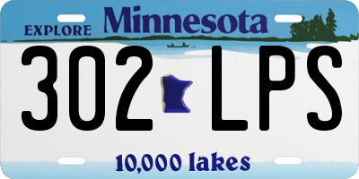 MN license plate 302LPS