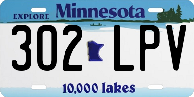 MN license plate 302LPV