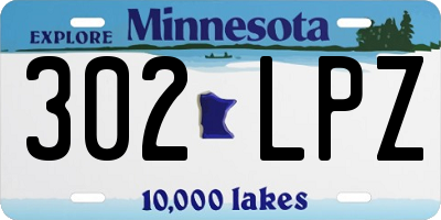 MN license plate 302LPZ