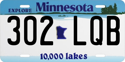 MN license plate 302LQB