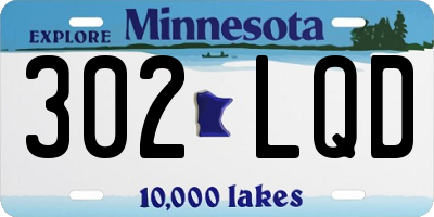MN license plate 302LQD