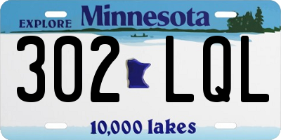 MN license plate 302LQL