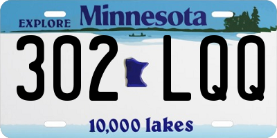 MN license plate 302LQQ