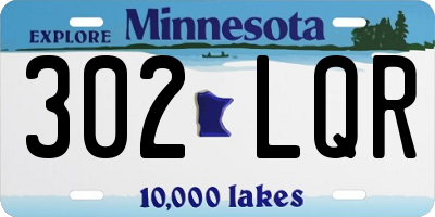 MN license plate 302LQR