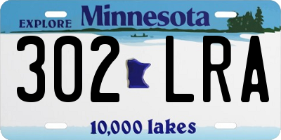MN license plate 302LRA