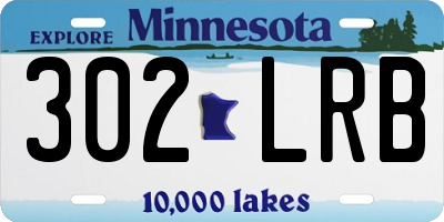 MN license plate 302LRB