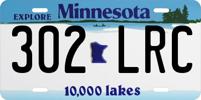 MN license plate 302LRC